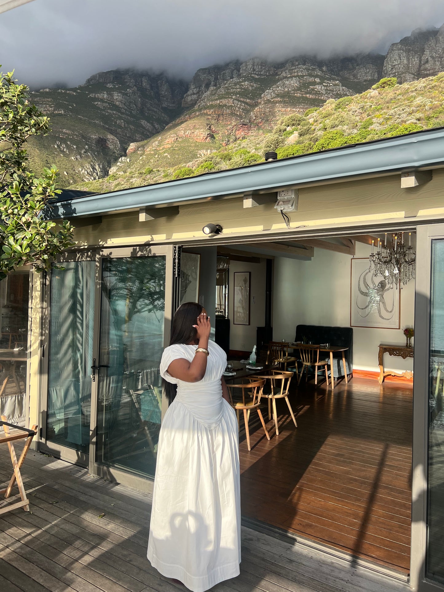 Adesuwa Ruched Cotton Long Dress