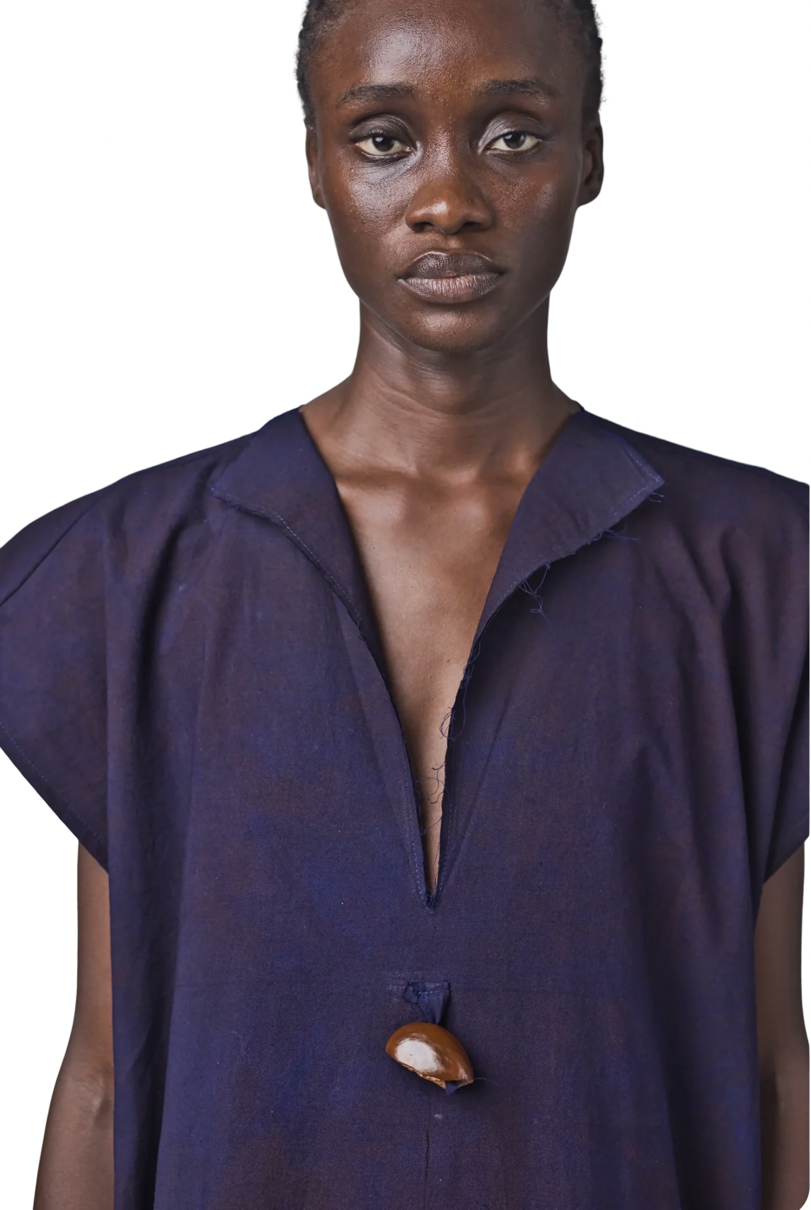 Eto Double Layered Raffia Fringe Kaftan